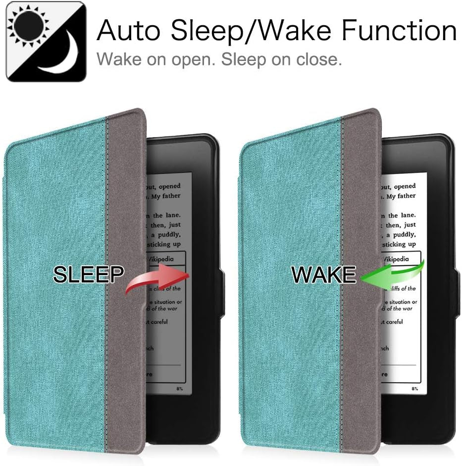 Slimshell Case for 6" Kindle Paperwhite 2012-2017 (Model No. EY21 & DP75SDI) - Lightweight Protective Cover with Auto Sleep/Wake (Not Fit Paperwhite 10Th & 11Th Gen), Turquoise