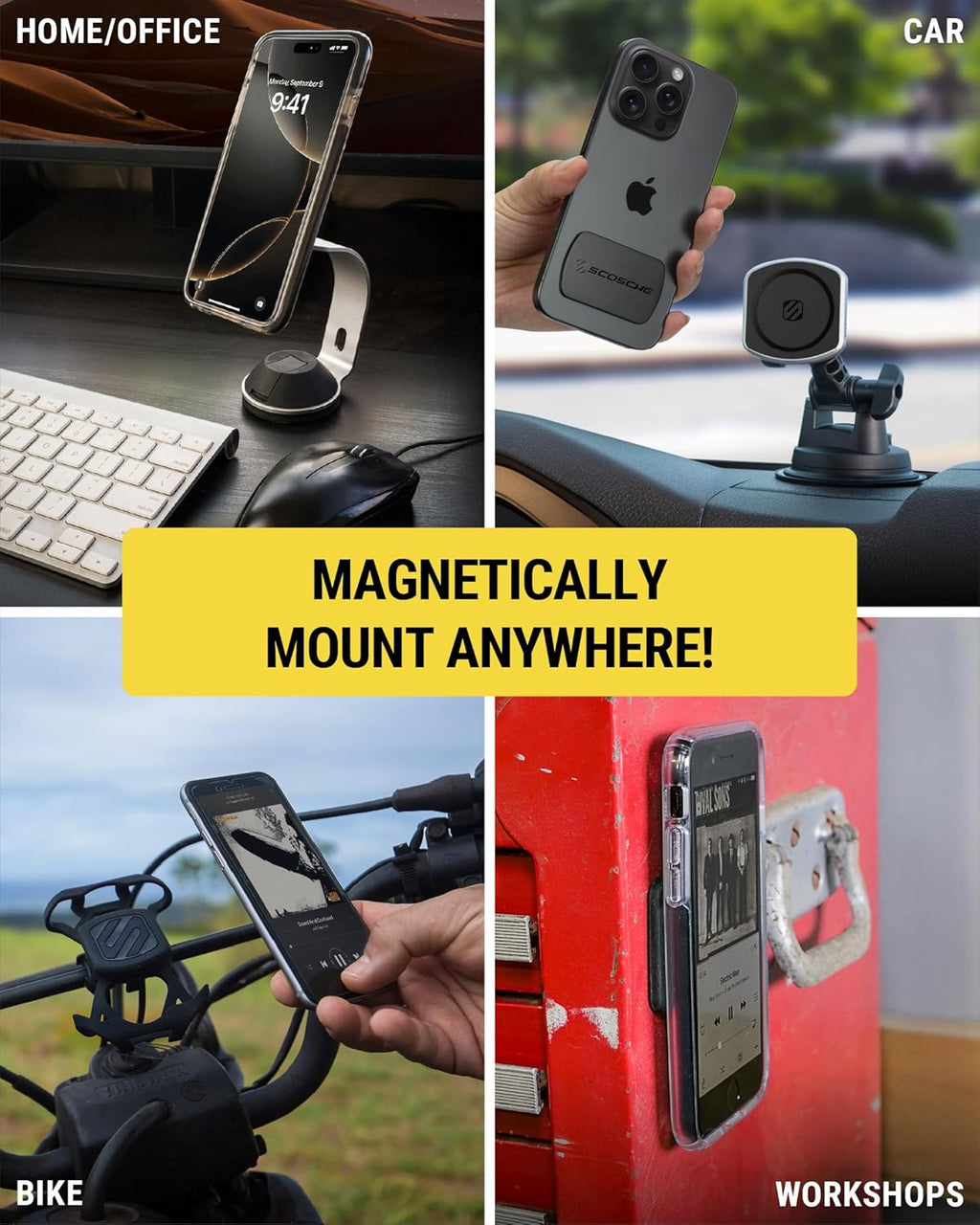 MAGRKI Magicmount Replacement Metal Plate Kit for Phone, Metal Plates for Magnetic Mount Cell Phone Holder for Car, Universal with All Devices and Phone Case, Black