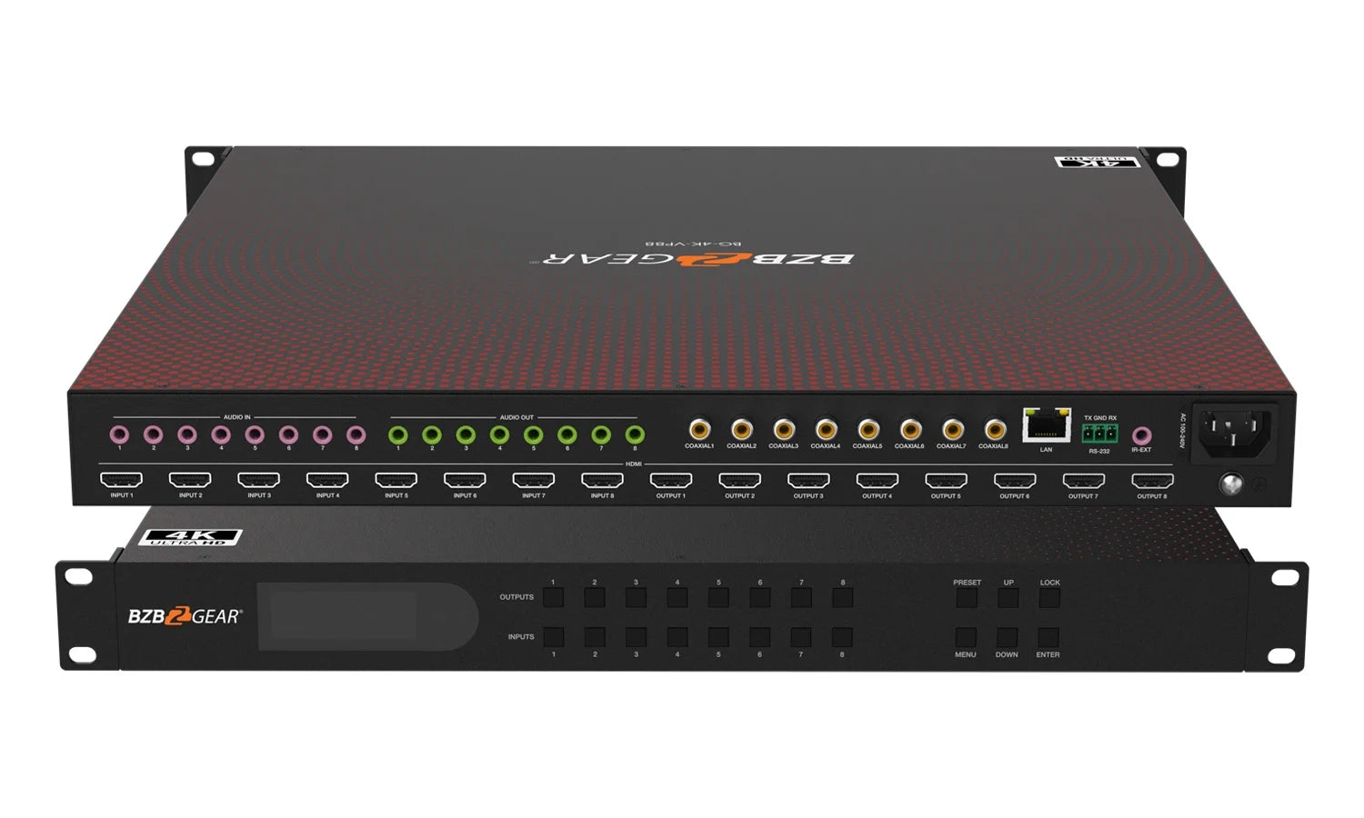 8X8 4K UHD Seamless HDMI Matrix Switcher/Video Wall Processor/Multiviewer with Scaler/Ir/Audio/Ip and RS-232