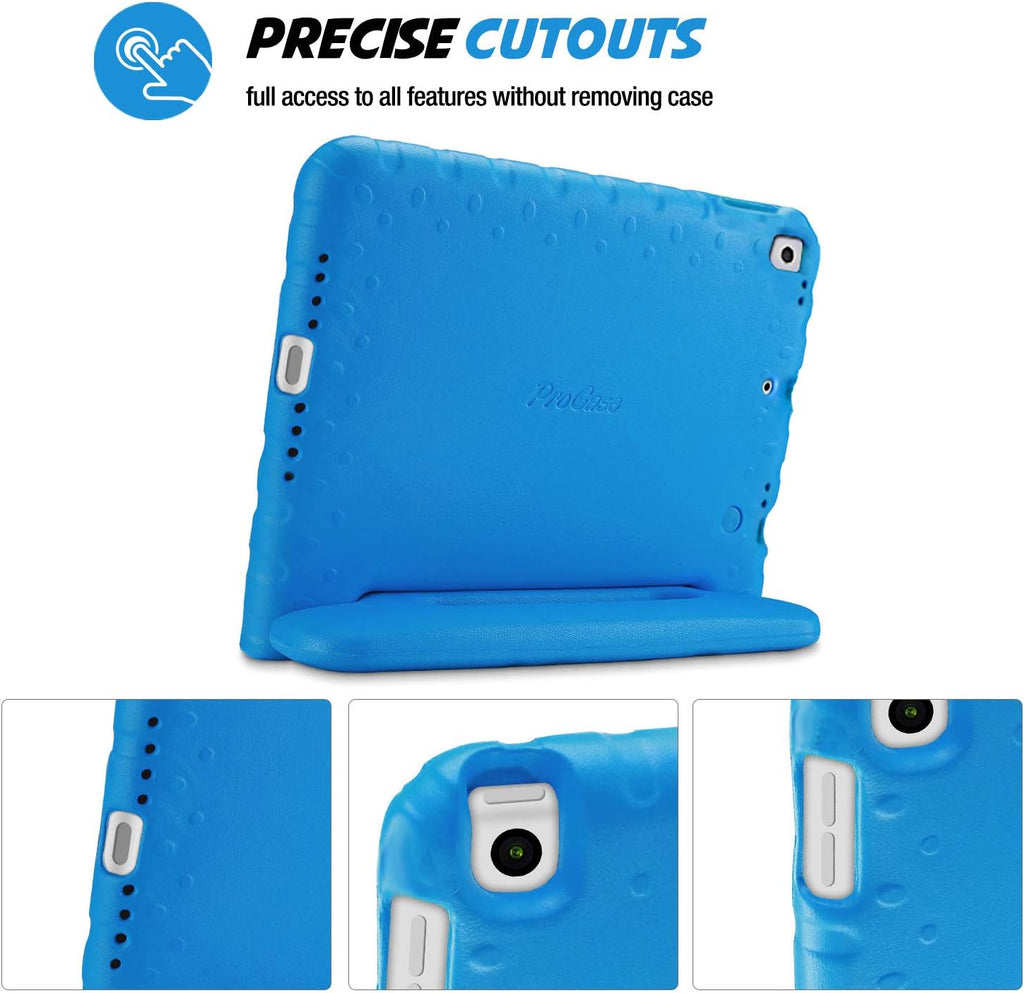 Kids Case for Ipad 9Th Generation/Ipad 8/Ipad 7, Ipad 10.2 Case 2021 2020 2019/Ipad Air 10.5/Ipad Pro 10.5 Kids Case, Shockproof Lightweight Case with Convertible Handle -Blue